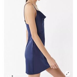 Navy Slip Cocktail Dress - Urban Outfitters